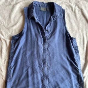 Athlete Chambray Button Down Tank